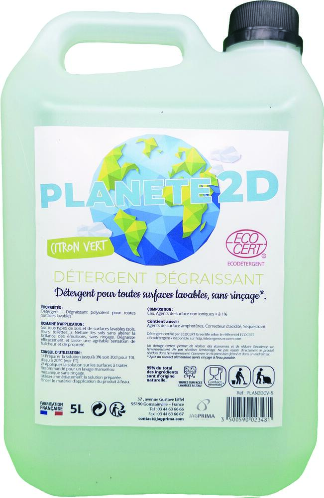 Détergent multi usages Planète 2D Citron Vert 